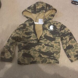 Carhartt Kids Green and Black Camouflage Hoodie